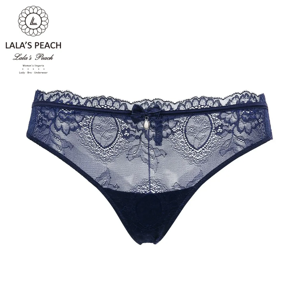 Lala персик трусы Для женщин кружева ультра тонкий нижнее женское белье Низкая