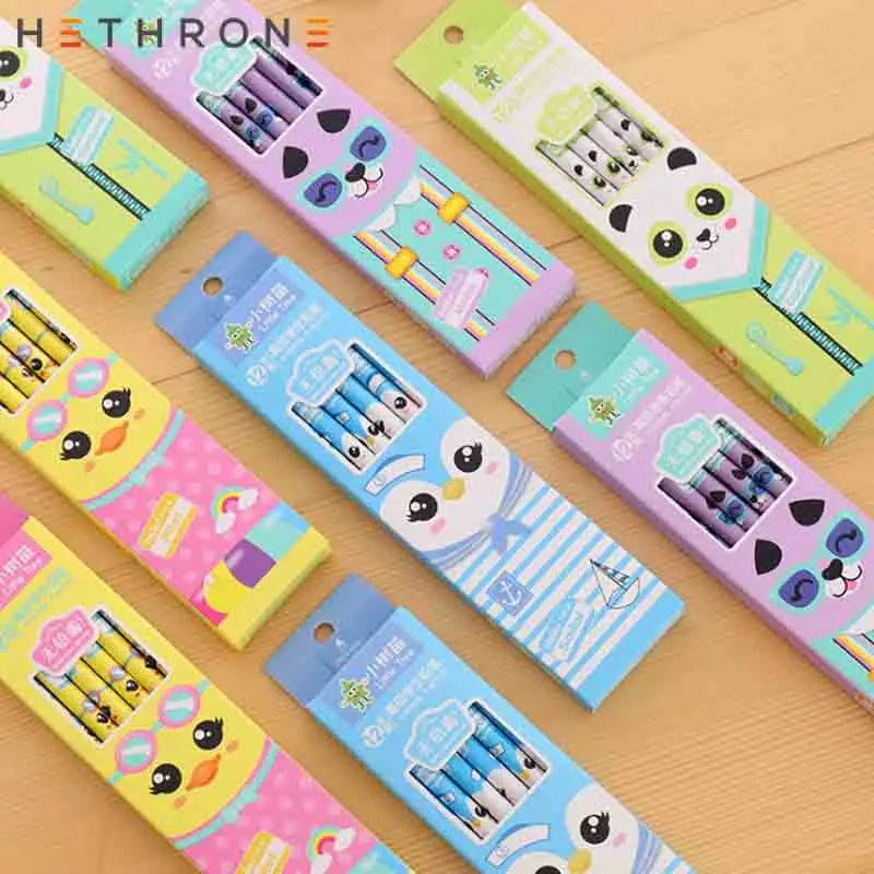 Hethrone 12 шт деревянные карандаши для животных школьников карандаш письма и