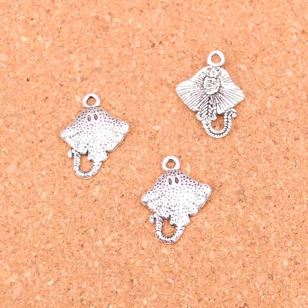 108Pcs Antique Silver Plated stingray fish Charms Diy Handmade Jewelry Findings Accessories 21*13mm |