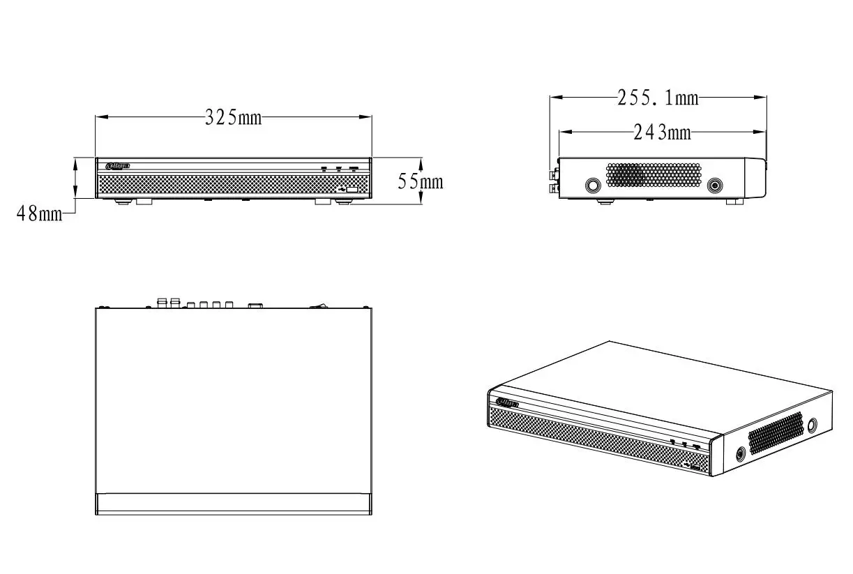 Dahua XVR5108HE-X XVR5116HE-X 8/16 канальный Penta-brid 1080P Мини 1U Цифровой видеорегистратор поддерживает HDCVI/AHD/TVI/CVBS/IP