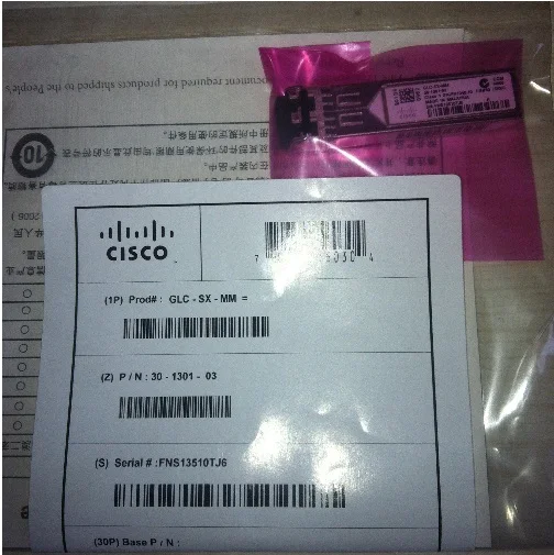 

Модуль SFP Gigabit Ethernet, GLC-SX-MM нм, 1,25 ГГц, 550 Мбит/с