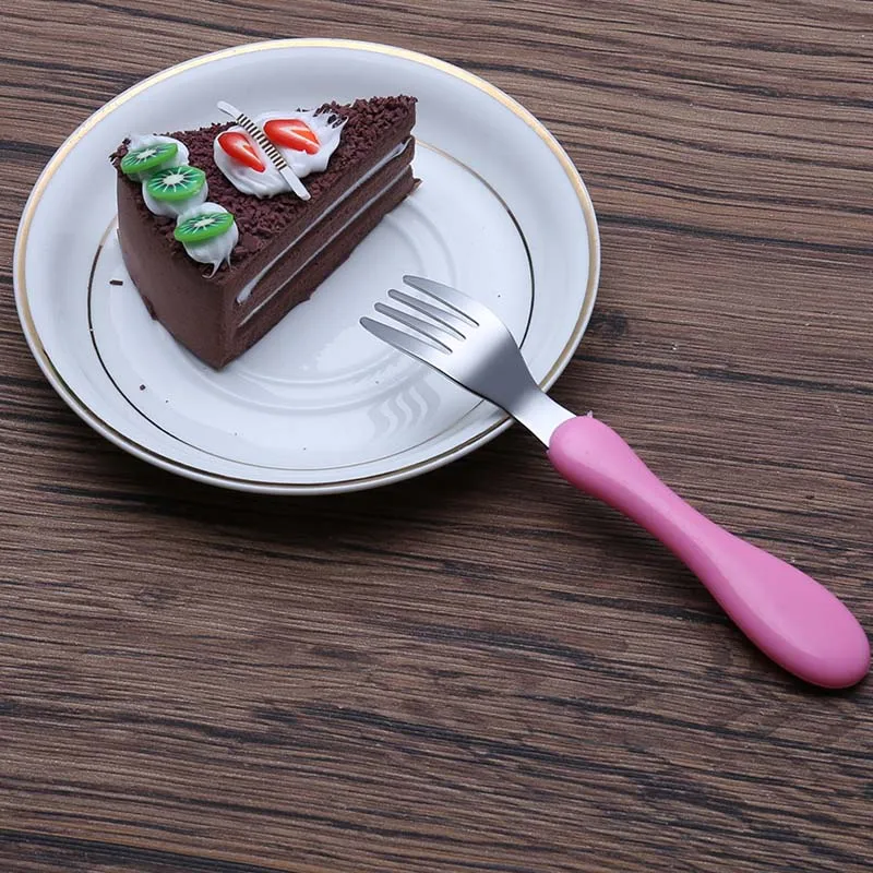 Детский милый мультяшный набор из 3 предметов нержавеющая сталь кофе пустыня