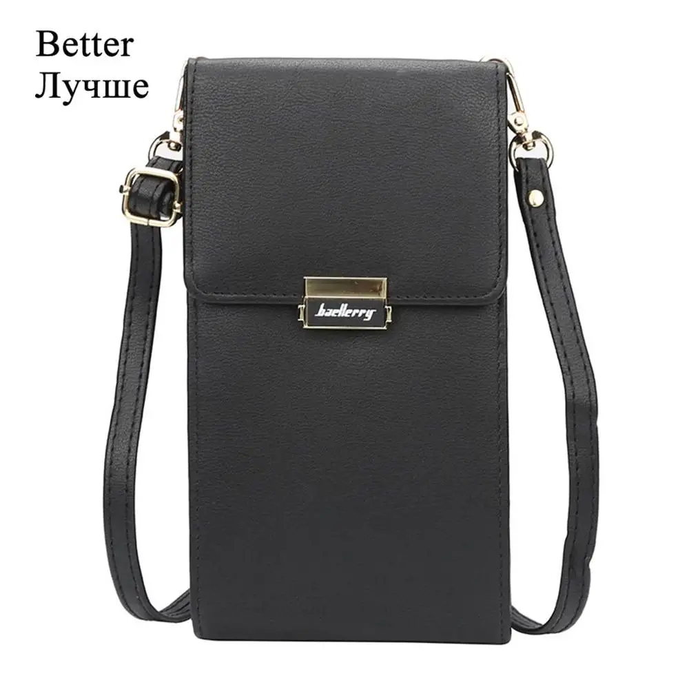 black better Baellerry Для женщин кошельки с карманом для мобильного телефона многофункциональный Женский Длинные из искусственной кожи розовый милый кошелек для Для женщин Одежда высшего качества Для женщин кошелек - Цвет: black better