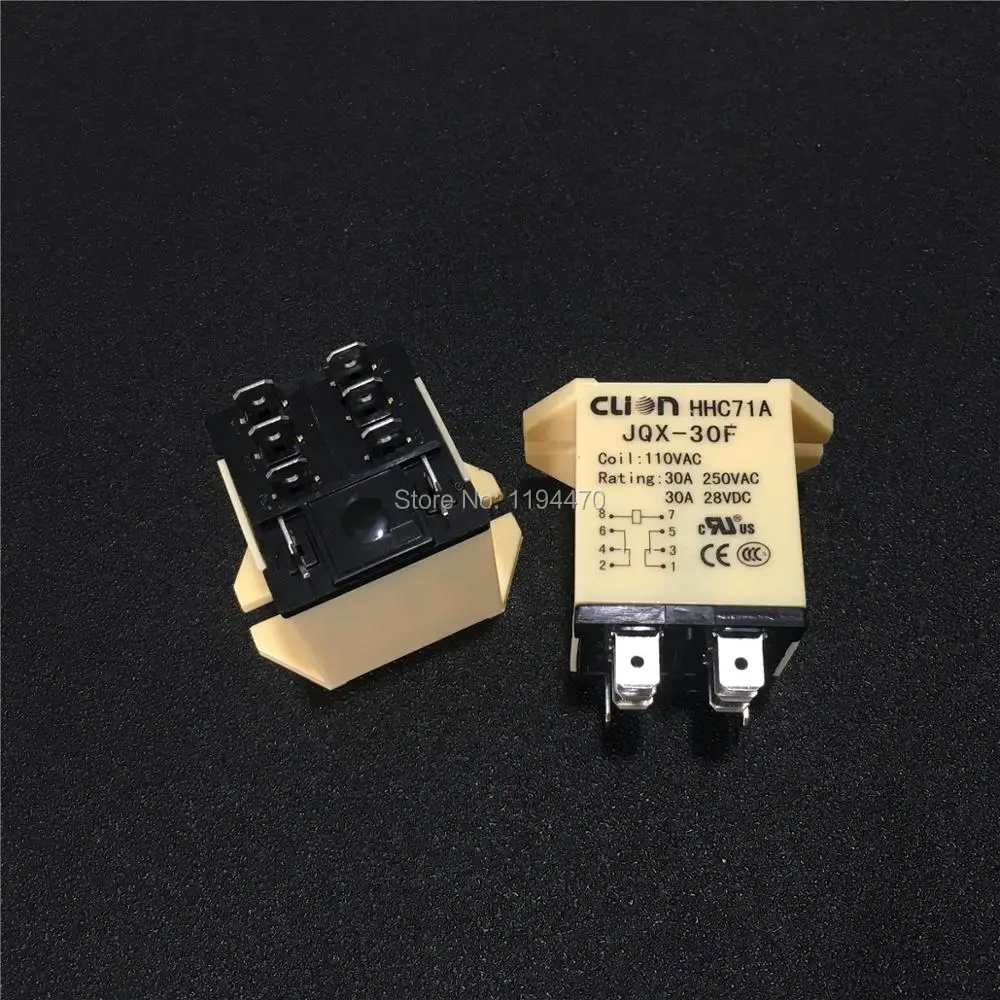 2 шт. JQX-30F 2Z 30A HHC71A высокое Мощность реле DC12V DC24V AC110V AC220V промежуточное реле JQX-30F-2Z 8-Pin DPDT 2NO 2NC