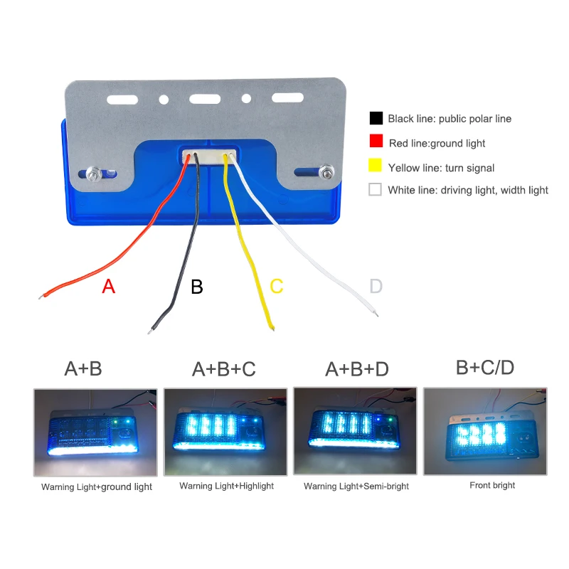 ATcomm LED Грузовик Рабочий свет RGB трейлер боковой задний сигнальный фонарь