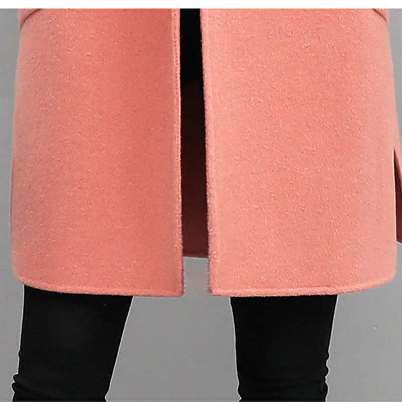 

Wool overcoat women's winter autumn 2018 new loose wool overcoat medium-length fashion woolen coat