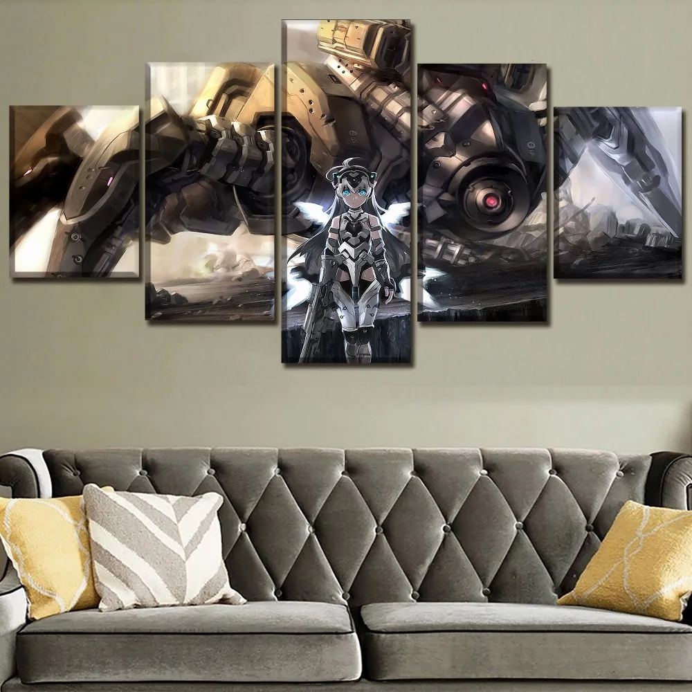 Настенное художественное полотно картины HD модульный плакат рамка 5 шт. из аниме