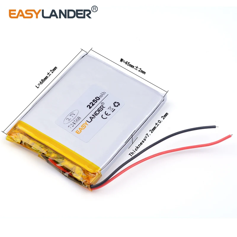 3 7 V 2250mAH 724568 PLIB полимерный литий ионный аккумулятор для планшетных ПК GPS mp3 mp4