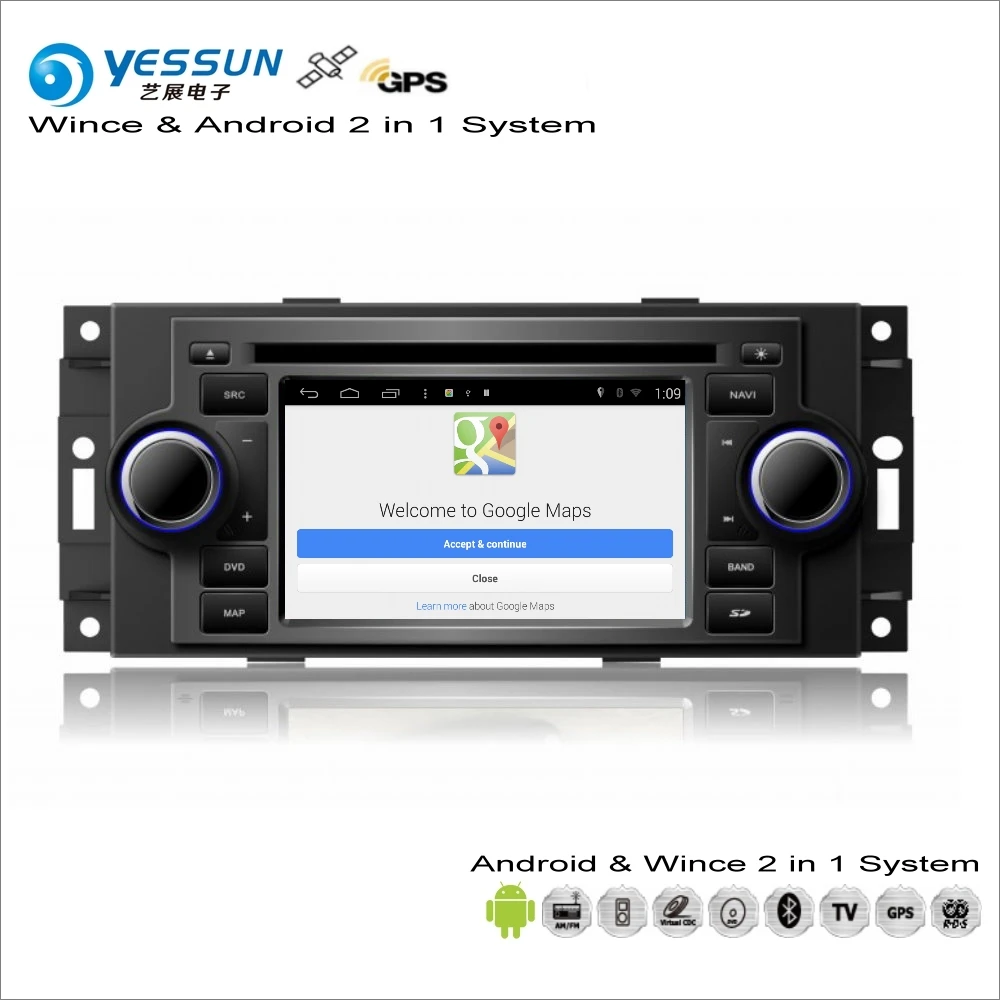 YESSUN для JEEP Compass/Patriot 2008 ~ 2013 Автомобильный Android мультимедийный радио CD DVD плеер gps