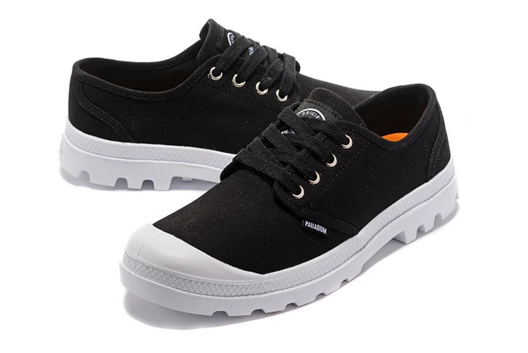 Кроссовки мужские PALLADIUM Pampa черные и белые на плоской подошве повседневные