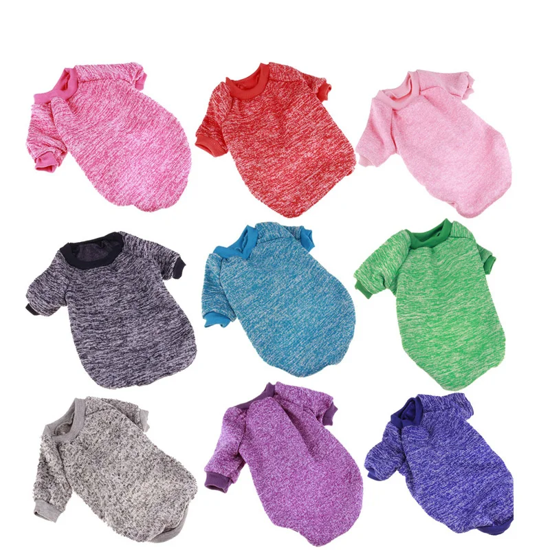 8 цветов теплая одежда для собак мягкий хлопковый свитер маленьких кошек котят