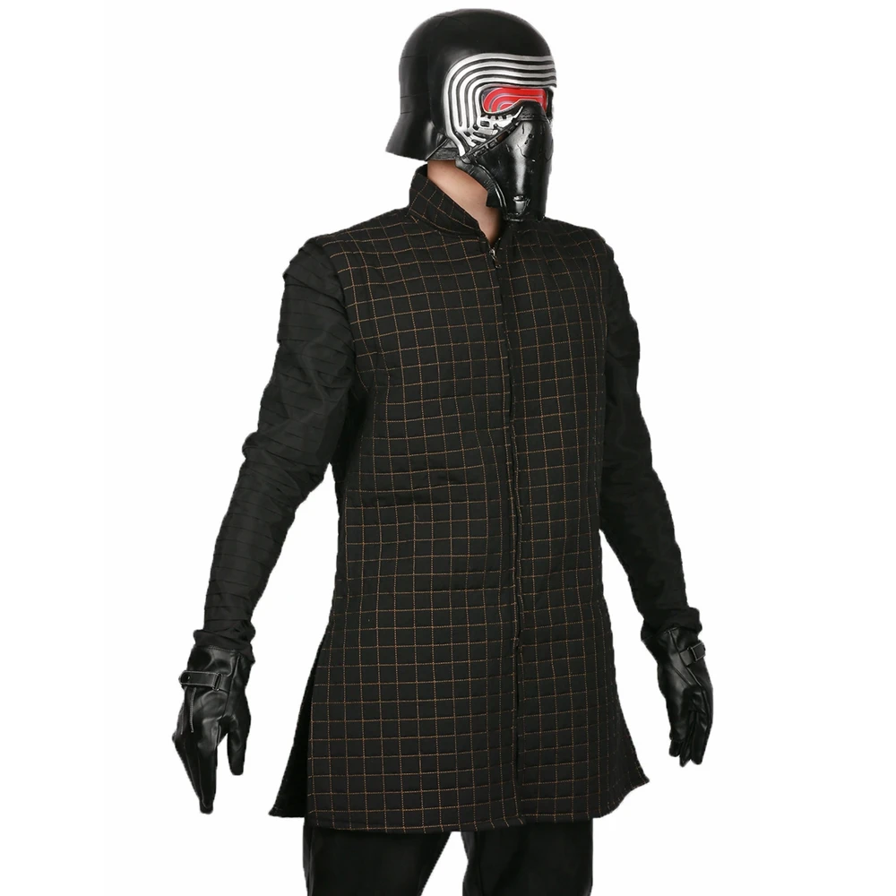 XCOSER Kylo Ren последний джедай Косплей обновленная версия Полный комплект черный