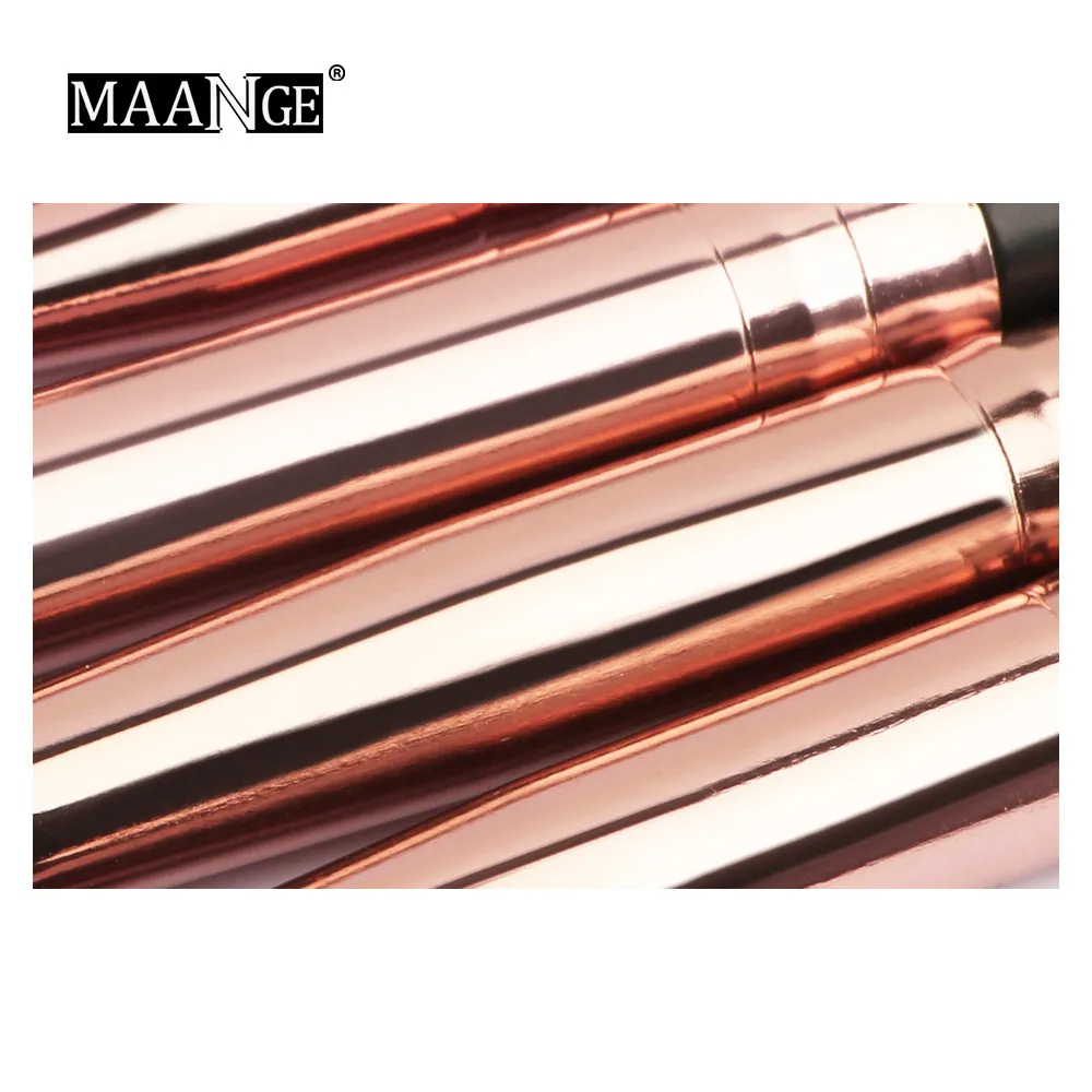 MAANGE Pro 15/10 шт. набор кистей для макияжа Пудра Тени для век Карандаш для глаз бровей кисточка, которая помогает равномерно наносить блеск косметический Красота кисти для макияжа