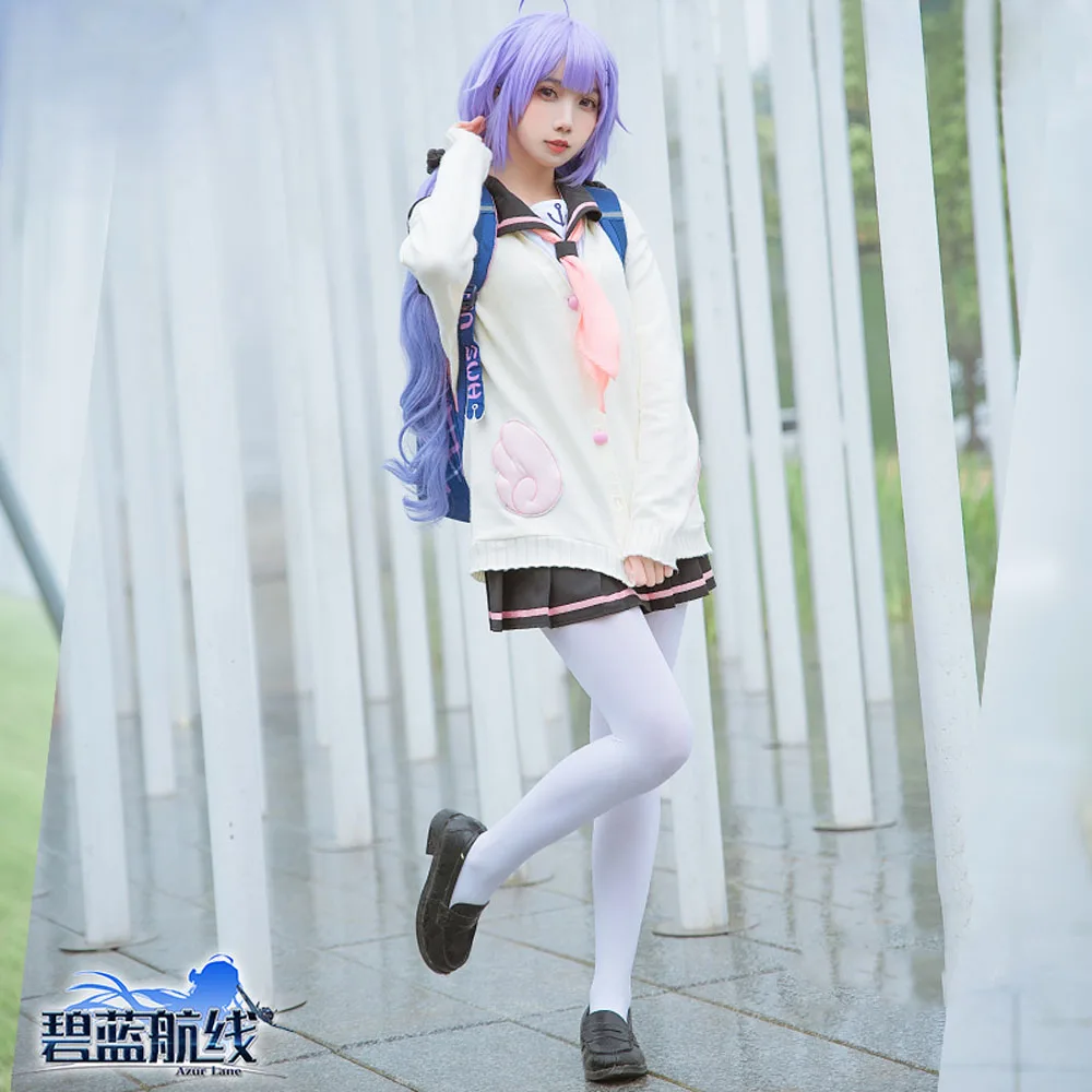VEVEFHUANG Azur Lane Единорог Костюмы для косплея игры вязать Jacker кофты юбка школьной