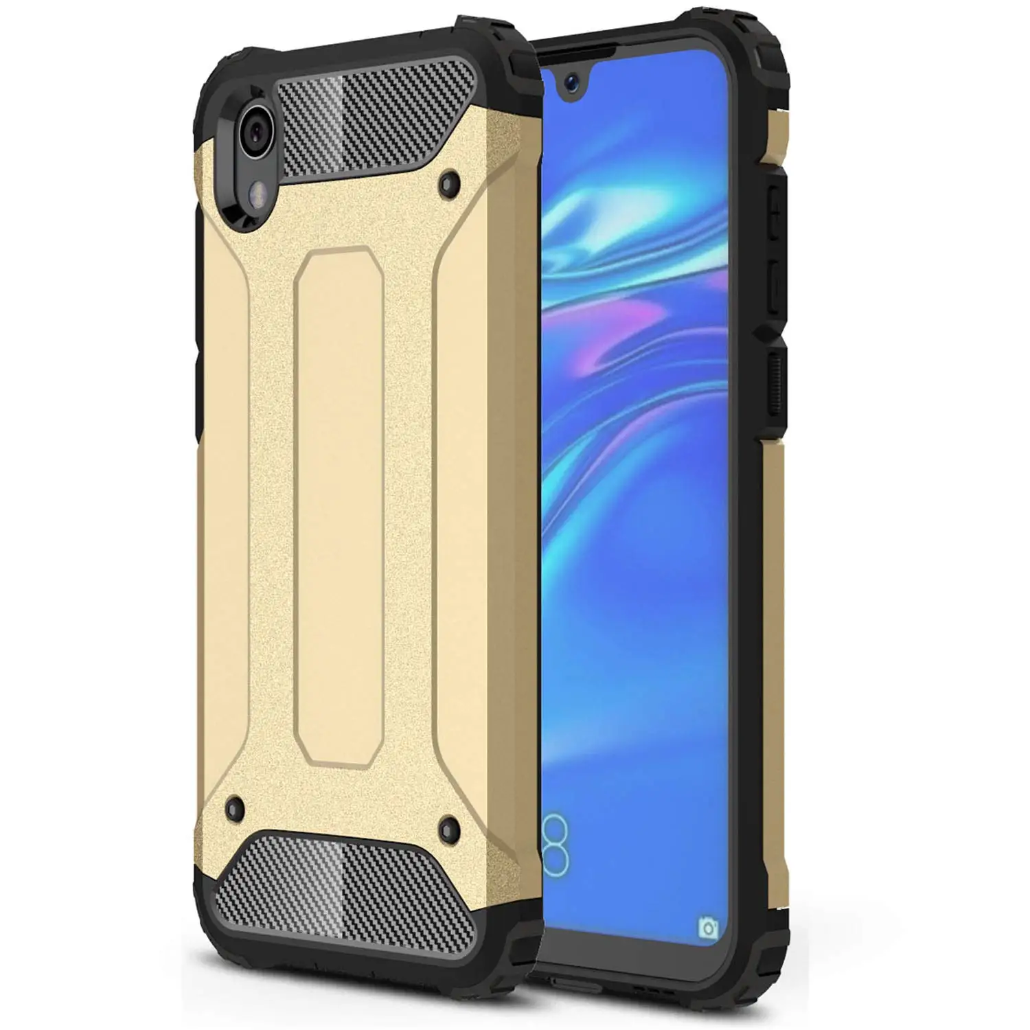 Tough Armor gold Чехол для huawei Y5 чехол huawei y5 y5 сверхпрочный силиконовый бампер противоударный прочный защитный чехол для телефона - Цвет: Tough Armor gold