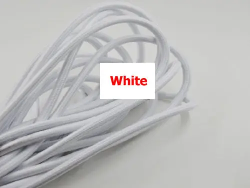 white color 2 м, 3 м, 5 м или 10 м/лот VDE сертифицированный 2 ядра круглый текстильный Электрический провод цветной плетеный провод тканевый кабель винтажная лампа шнур питания - Цвет: white color
