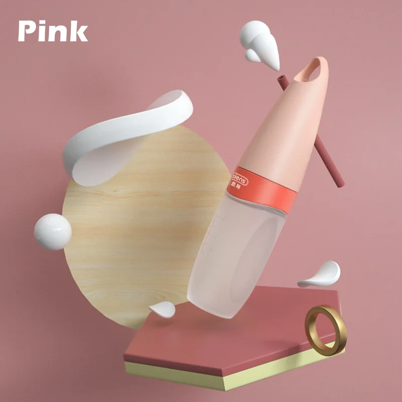 pink Beiens бутылочка для кормления детей, 90 мл, ложка с крышкой для младенцев, бутылочка для кормления молока и лекарств - Цвет: pink