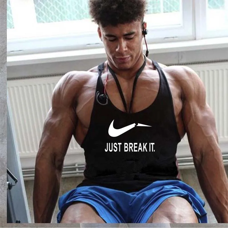 2018 Just break it майка Для мужчин бодибилдинг одежда хлопок Майки Мужской Мышцы