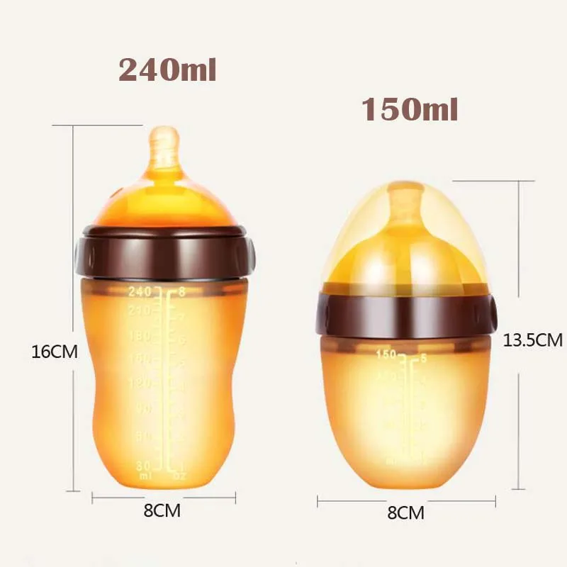 Силиконовая бутылочка с ручкой для кормления ребенка 260 мл (9 унций) 150 (5