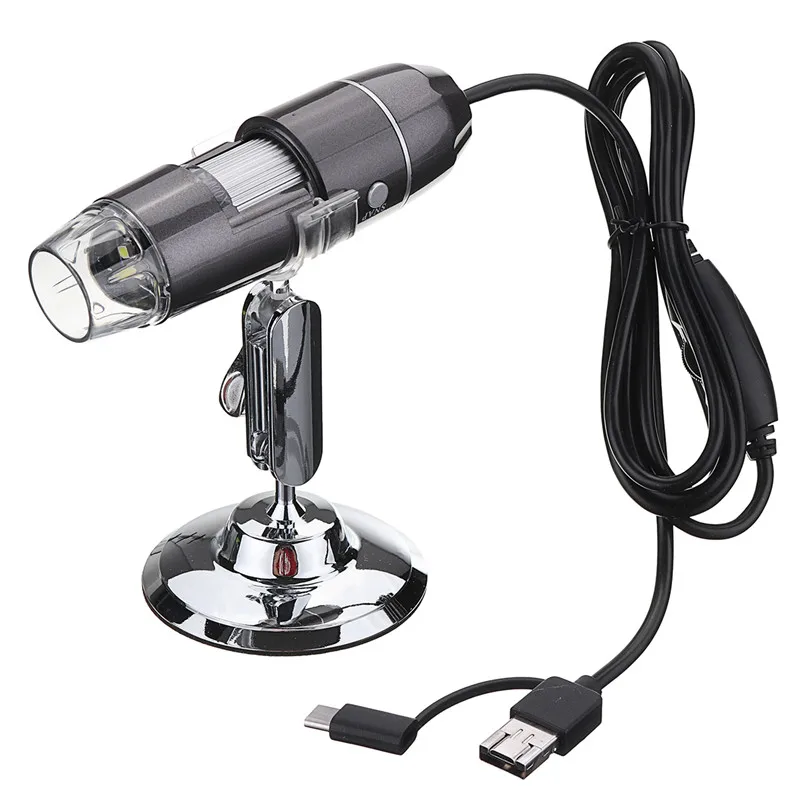 200MP 1080 P цифровой 1000x микроскоп 30MP/200MP лупа камера 8 Led 3 в 1 USB MicroType-C интерфейс для Android ios IPhone IPad - Цвет: 200MP