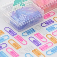 60 pcsset abs color paper clips school binder clips notes classified book clips stationery office school binding supplies