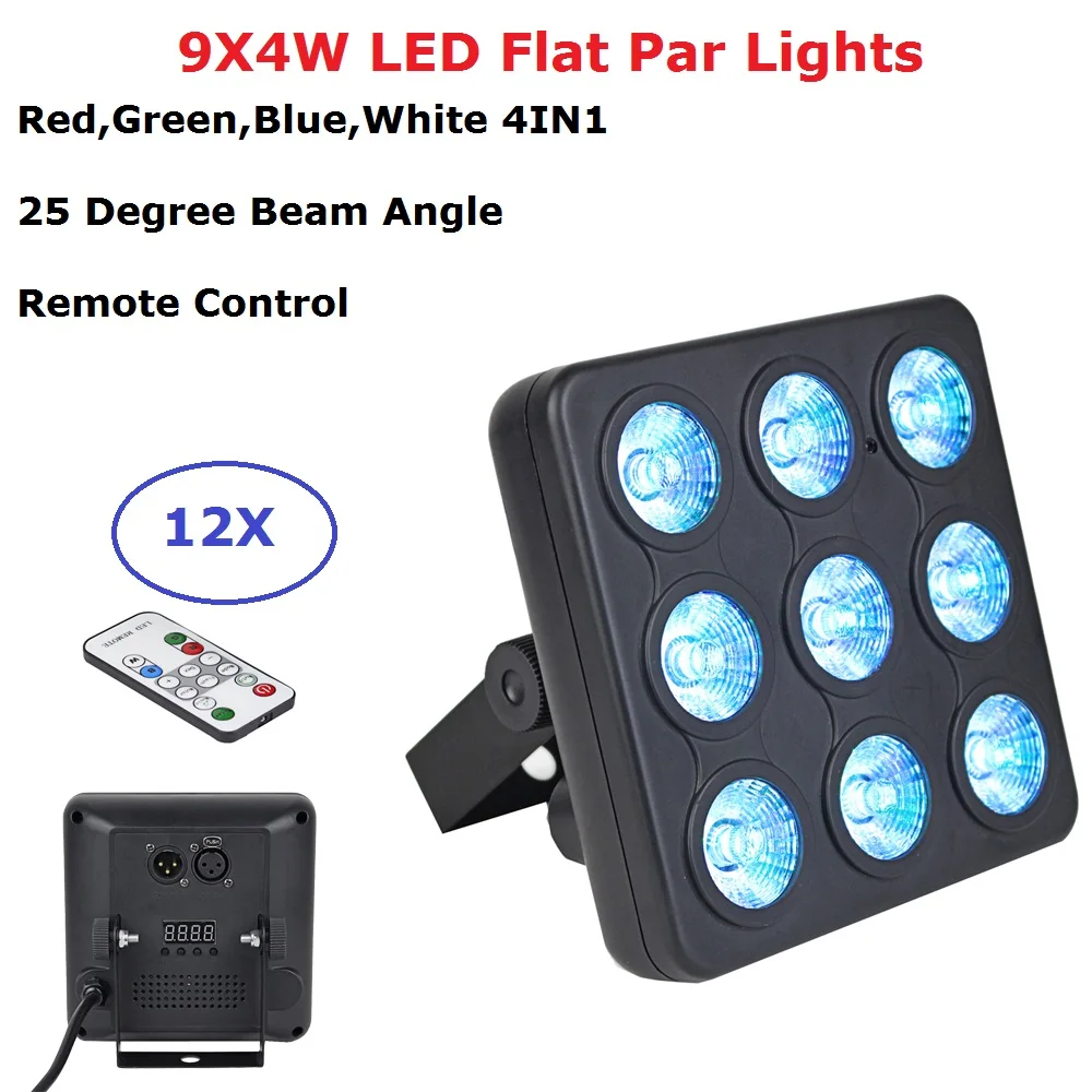 9X4W 4IN1 Rmeote DMX 512 звук Авто Режим Led Par Светильник для DJ Свадебные События украшения