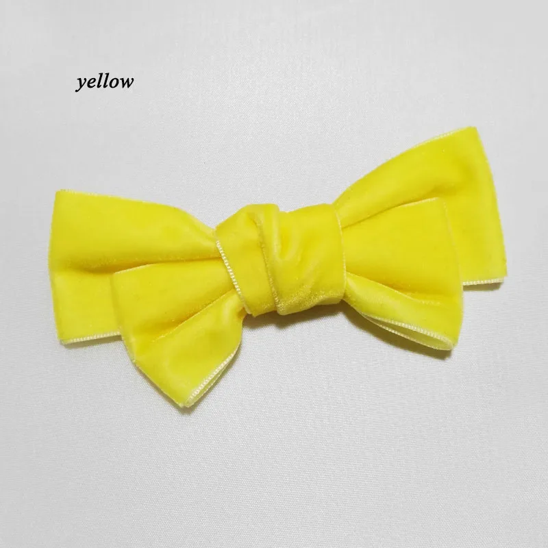 yellow 12 шт. Модные женские заколки для волос для девочек; украшения для волос ручной работы 4,5 дюйма бархат заколки для волос заколки-Аллигаторы для волос для Для женщин - Цвет: yellow
