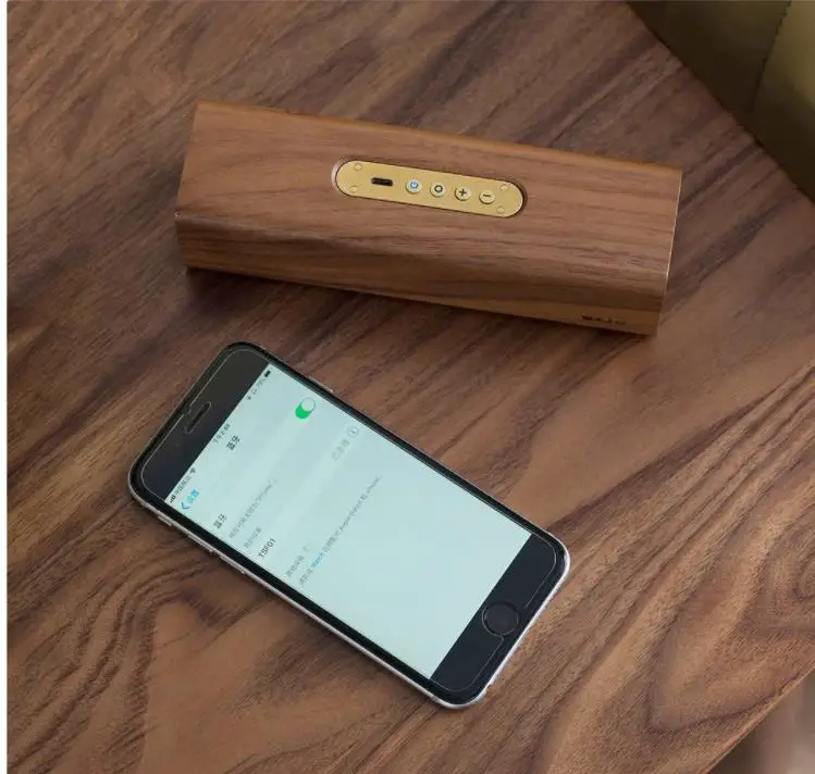 xiaomi медный woodism bluetooth динамик черный орех дерево двухканальный дизайн умный дом орех Дерево двухканальный дизайн