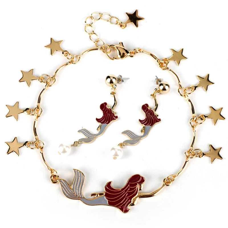 Симпатичные браслеты серьги для женщин ювелирные изделия модные аксессуары