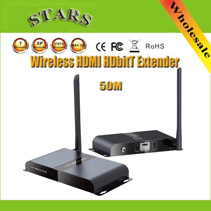 1080P 50 м/164Ft LKV388 беспроводной HDbitT HDMI WIFI расширитель диапазона передатчик и приемник