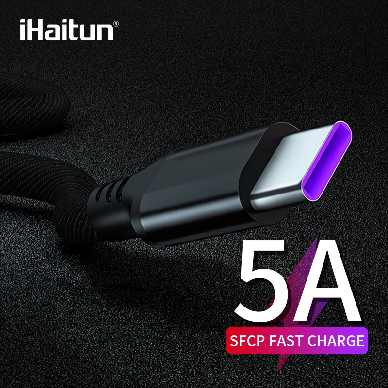 IHaitun 5A USB 3 0 type C провод шнур к кабель-канал для мобильного телефона Ноутбук