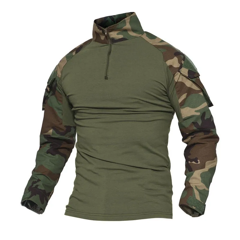 Woodland camo Камуфляжная Военная Униформа 9 цветов для армии США, Военная рубашка, карго, Мультикам, страйкбол, пейнтбол, тактическая хлопковая одежда - Цвет: Woodland camo
