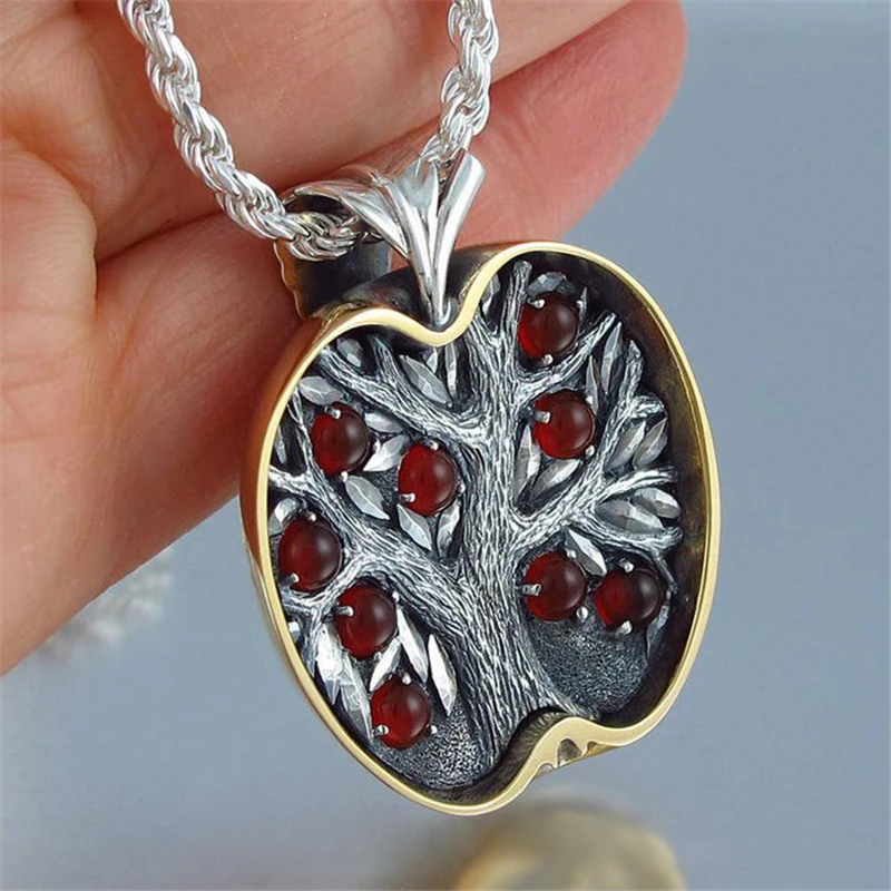 Женское Ожерелье с натуральным камнем кулон в виде дерева жизни ожерелье длинной
