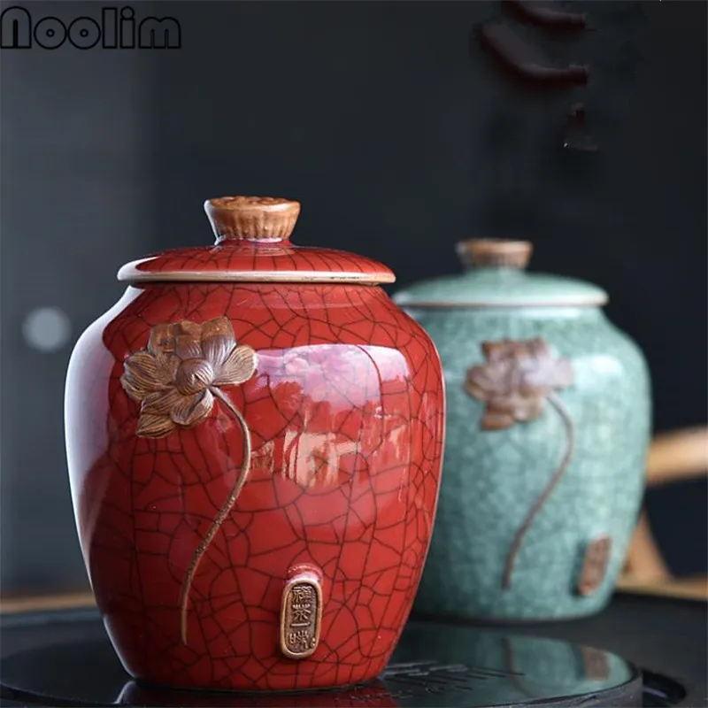 Ceramic Tea Caddy Retro Coarse Pottery Tea Cans Cork Tea Storage Chinese Kung Fu Tea Sets Sealed Jar Storage Containers