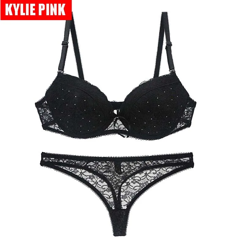 Женский кружевной бюстгальтер с пуш ап KYLIE розовый глубоким вырезом нижнее белье