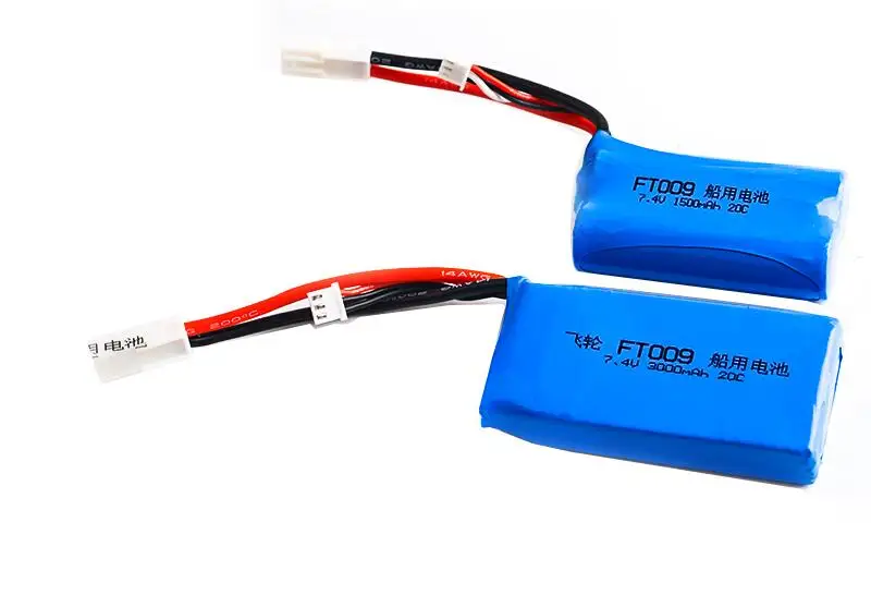 1 шт. 7 4 в 1500 мА/ч 3000 RC Lipo аккумулятор для FT009 батарейка лодки с дистанционным