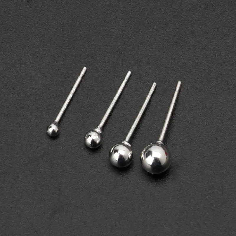

JAVRICK 20 Pairs 925 Silver Plated Tiny Round Ball Stud Earrings Hypoallergenic Jewelry
