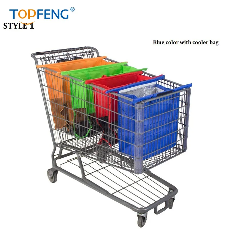 TopFeng 4 шт./компл. тележка сумка для покупок в супермаркете Бакалея захватить сумки для покупок складная сумка Экологичные многоразовые Supermarke