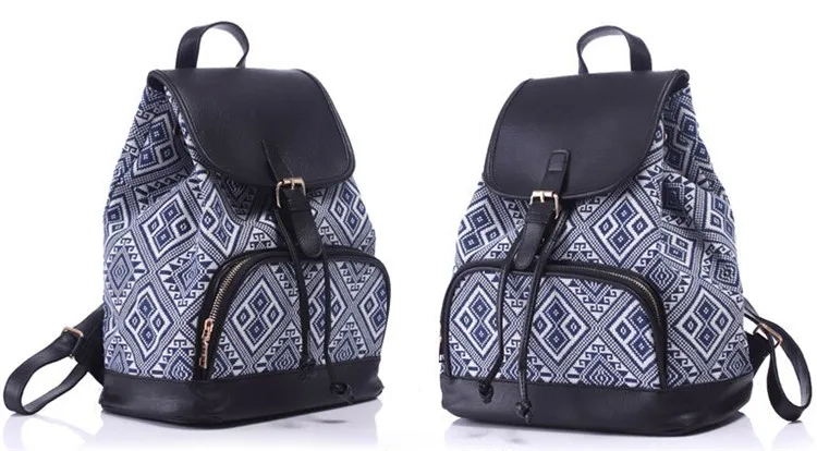 Брендовые женские холщовые рюкзаки Bolsas Mochila Feminina для девочек с геометрическим принтом, школьная сумка на плечо, Повседневная дорожная сумка, Sac A dos