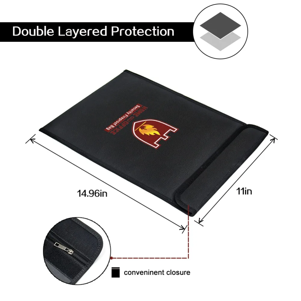 Противопожарная сумка для денег и документов MoKo 15 &quotx 11&quot Fire &amp документы деньги
