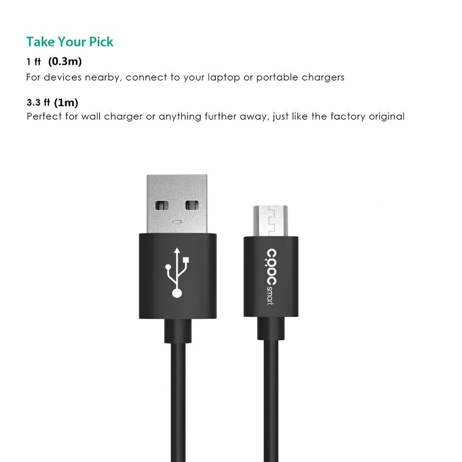 CRDC [5 Pack] кабель Micro USB адаптер быстрой зарядки 5V2A зарядное устройство для передачи