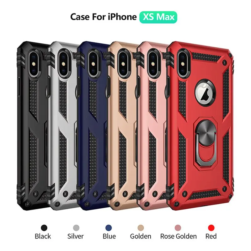 Автомобильный металлический чехол с кольцом на палец для iphone 11 PRO Max 10 XR XS MAX X 8 7 6 Plus