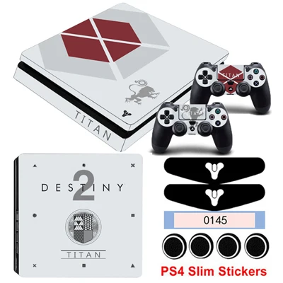 YSP4S-1663 PS4 тонкий Стикеры игра Destiny 2 Стикеры s для Playstation 4 Slim консоли и контроллера виниловые наклейки для оформления пыли протектор - Цвет: YSP4S-1663