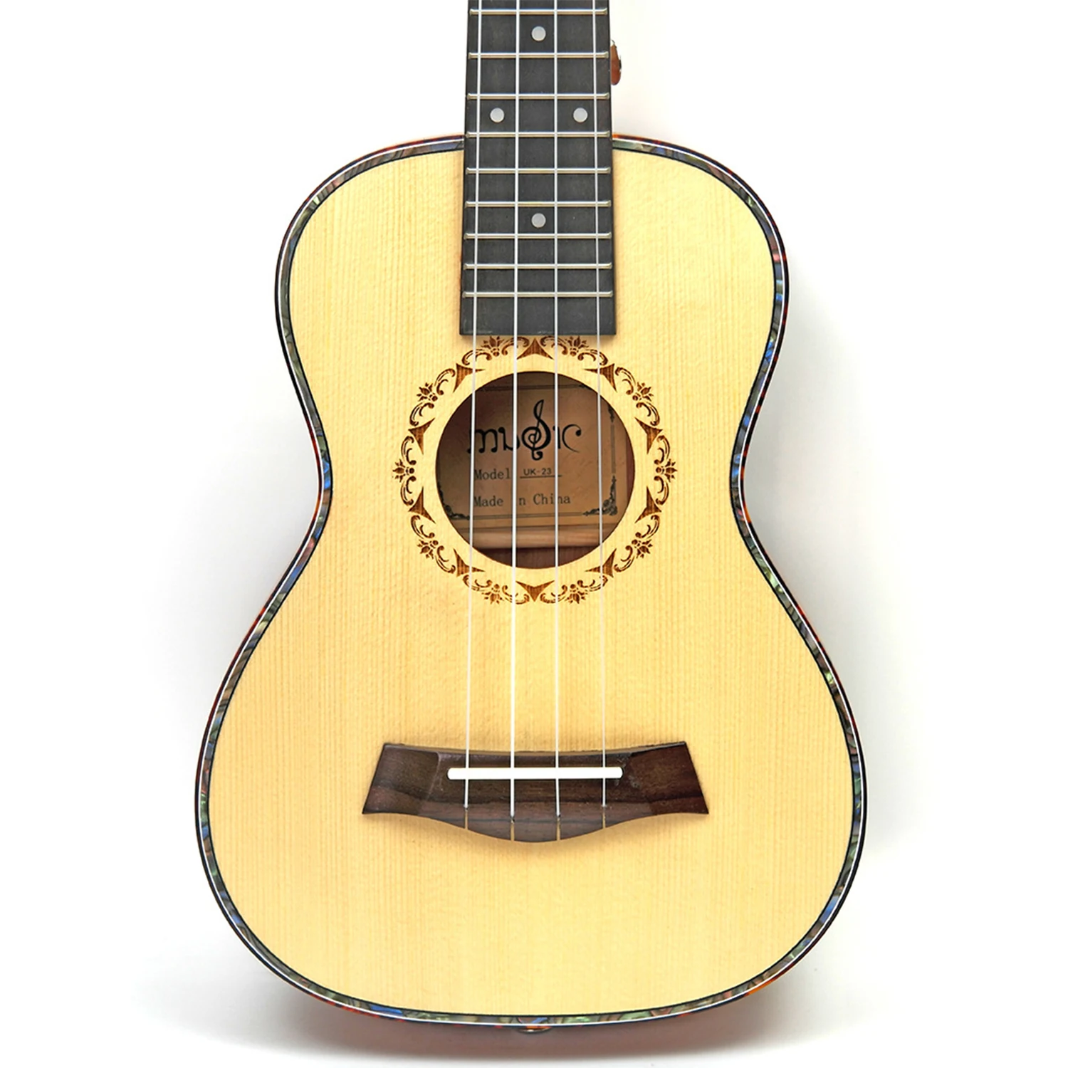 

23" Concert Ingeman Spruce Solid Wood 4 Strings ukulele Hawaii mini small guita travel acoustic guitar Uke Concert ukelele