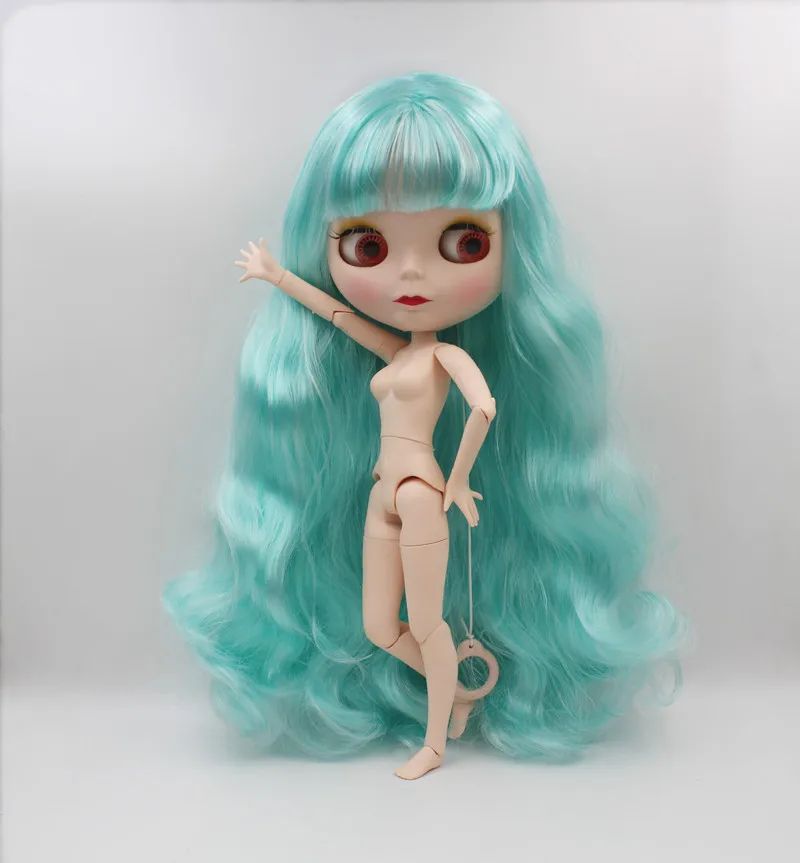Кукла Blygirl белая небесно синяя с завитыми волосами новая кукла для лица 19