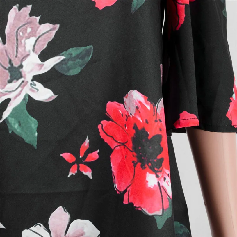 Женская модная рубашка с цветочным принтом блузка открытыми плечами топы из