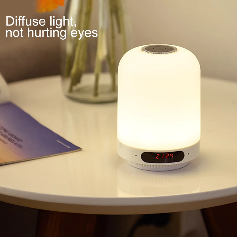 Многофункциональный Bluetooth динамик FM-радио зарядка прикроватный ночник поддержка