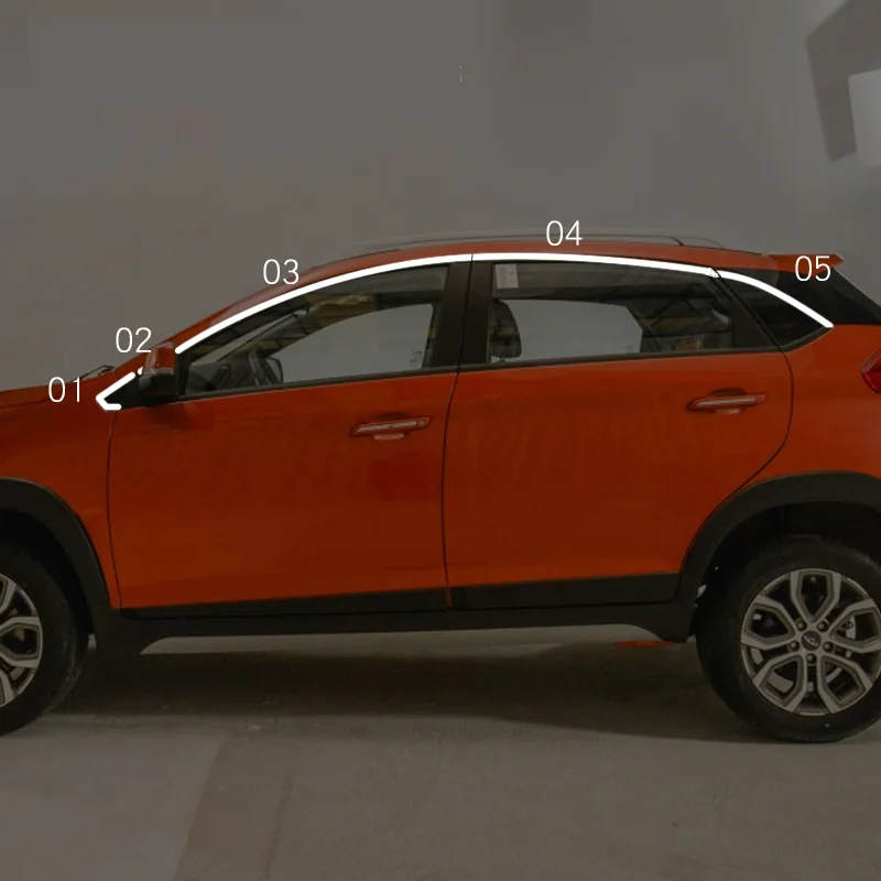 Lsrtw2017 нержавеющая сталь окна автомобиля планки украшения для tiggo 2 tiggo 3x2016