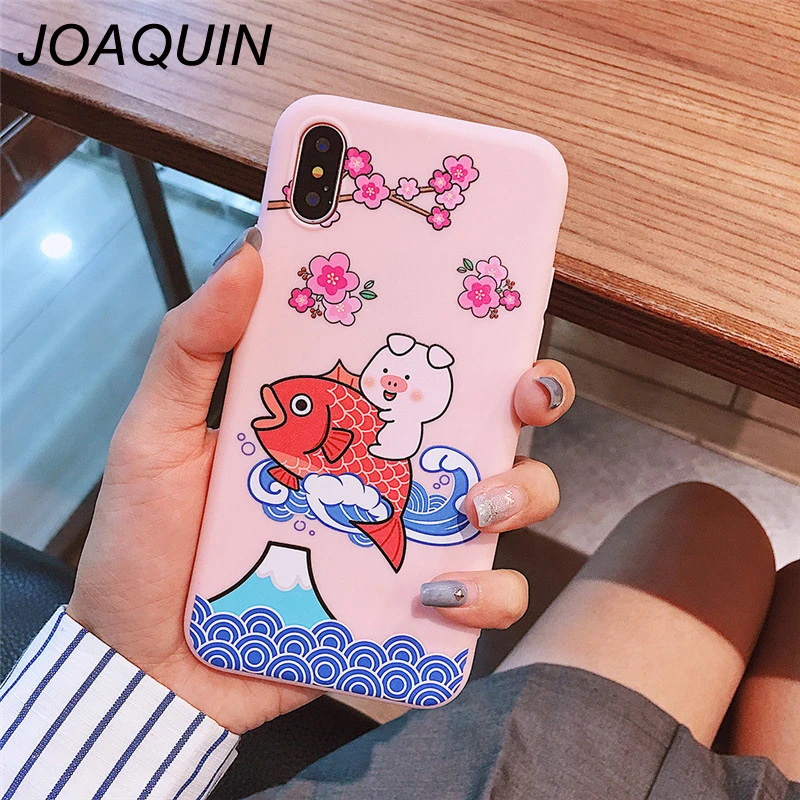 Cartoon Pink Cute Pigs Phone Case For iPhone Xs Max XR XS 6 6S 7 8 Plus X Soft shell Mobile Bags &amp Cases |