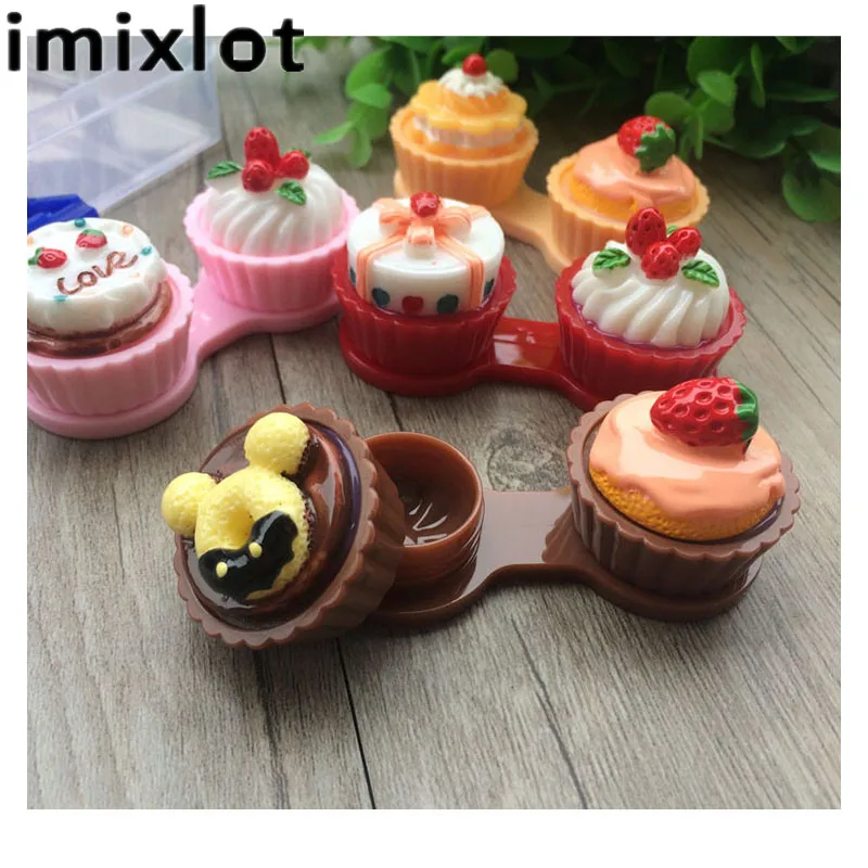 IMIXLOT 1 комплект мультфильм милый наполняемое кремом для торта очки двойная